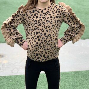 J Crew Cashmere animal print sweater